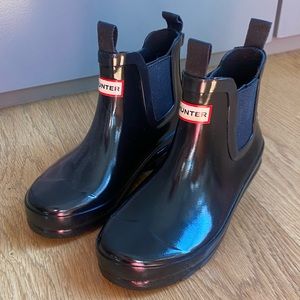 Kids short glossy Hunter rain boots
